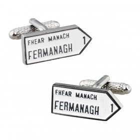 Irish County Road Sign Cufflinks - Fermanagh