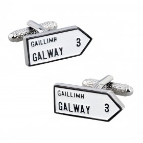 Irish County Road Sign Cufflinks - Galway